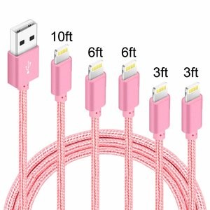 IDISON USB-A转Lighting 尼龙数据线 5根 (1米x2 2米x2 3米x1)