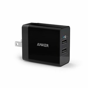 Anker 24W 双插口 QC 2.0 USB 充电适配器