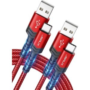 JSAUX USB-C 转 USB A 6.6FT数据线 2根装