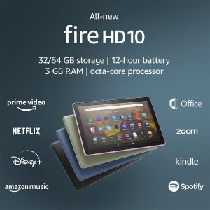 Fire HD 10 2021 32GB版 智能平板电脑 $84.99