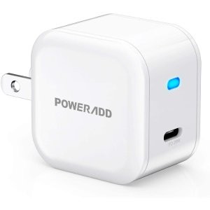 白菜价：POWERADD Type-C 20W PD 折叠充电器