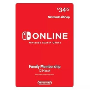 Nintendo Switch Online 家庭制会员 一年份 数字版