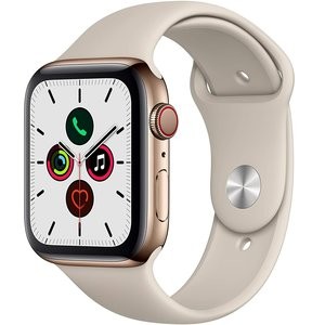 史低价：Apple Watch Series 5 (蜂窝网络版, 44mm) 智能手表