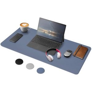 YOOFAN 31.5″×15.8″ 皮质双面防水鼠标垫