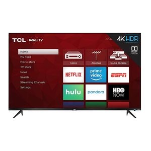 TCL 65S525 55" 4K 杜比视界HDR Roku 智能电视 2019款