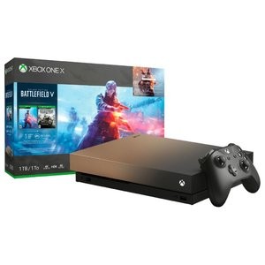Xbox One X 1TB 淘金热限定版 战地5+战地1943+战地1革命 同捆版