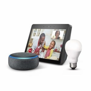 Amazon Echo Show 2代 + Echo Dot 3代 + Philips Hue 灯泡
