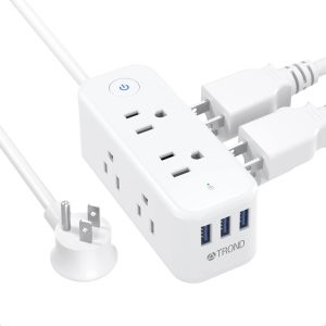 Trond 9-in-1 6x插孔 3x USB 电涌保护插排