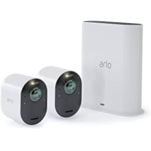 翻新 Arlo Ultra 4K UHD 无线安防监控2摄套装 夜视 双向通话