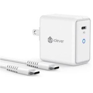 iClever 61W USB C GaN PD 充电头 带2米C2C充电线