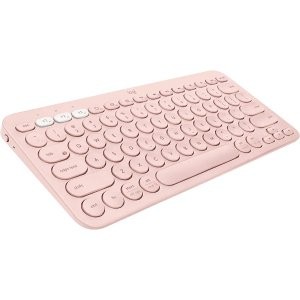 Logitech K380 多设备链接 蓝牙无线键盘 粉色版