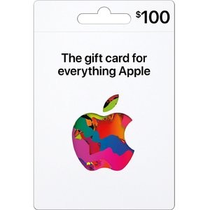 新版Apple 礼卡 $100面值, 线下+线上+软件商店 通用