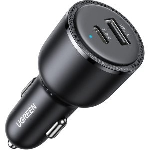 UGREEN 63W USB C 车载充电器 支持45W PPS + 18W QC