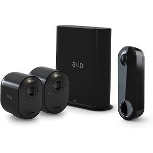 Arlo Ultra 2 无线安防摄像头 + 智能门铃 套装
