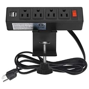 HHSOET 夹板式排插 4 AC & 2 USB