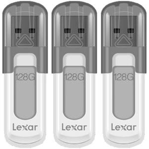 Lexar V100 128GB JumpDrive USB 3.0 闪存盘 3件装