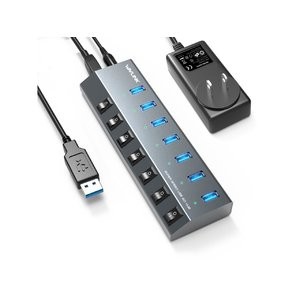 Wavlink 7口USB 3.0拓展坞，带独立开关和电源