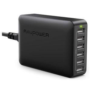 RAVPower 60W 12A 6端口 USB 扩展充电器