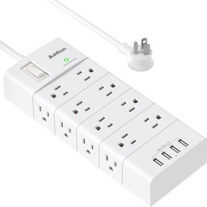 Addtam 16 Outlets + 4 USB Ports 过载浪涌保护插座