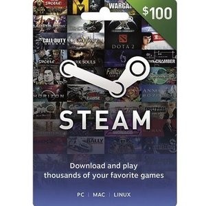 Steam 商城$100礼卡 数字下载版