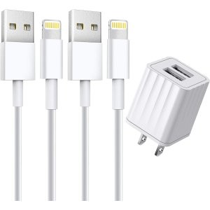 Stuffcool MFi认证 USB-A 转 Lightning 充电线*2 + 适配器