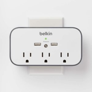 Belkin 3 AC & 2 USB 防浪涌插座 530 Joules浪涌保护