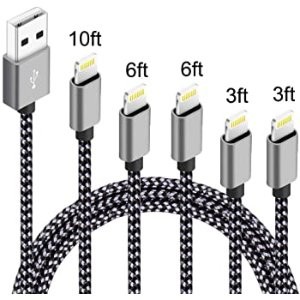 IDISON USB-A转Lighting 尼龙数据线 5根 (0.9米x2 1.8米x2 3米x1)
