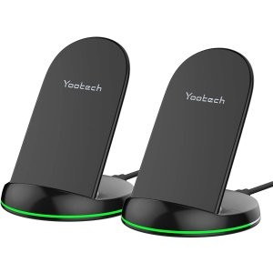 Yootech 10W Qi 立式无线充电器 2个装