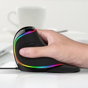 DeLUX M618 Plus RGB 人体工学垂直鼠标