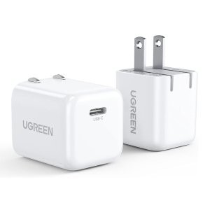 UGREEN Mini 20W PD 快充充电器 2件装
