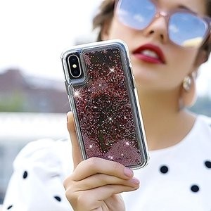 Case-Mate iPhone X & XS 玫瑰金瀑布流沙保护壳