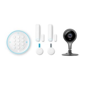 Google Nest 家庭安防系统套装 含门窗感应器、摄像头、基站