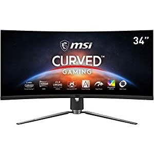 MSI 343CQR 34" 2K 1000R 21:9 VA 1ms 165Hz 显示器
