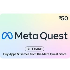 Meta Quest $50 电子礼卡, 可用于购买VR游戏