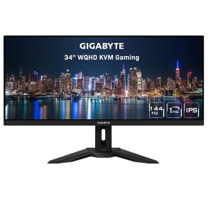 GIGABYTE M34WQ 34" 144Hz 3440 x 1440 IPS 显示器 自带KVM