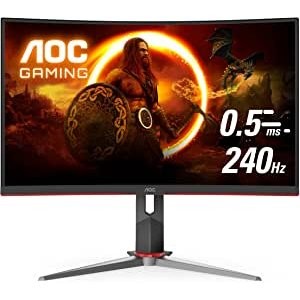 AOC C27G2Z 27" 240Hz 1080P 曲面窄边框电竞显示器