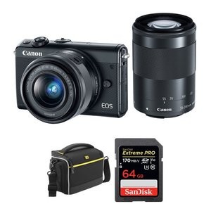 Canon EOS M100 + 15-45mm + 55-200mm 镜头无反套机
