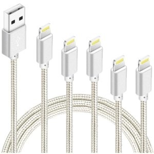 IDISON USB-A转Lighting 尼龙数据线 5根 (0.9米x2 1.8米x2 3米x1)