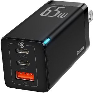 Baseus 65W PD PPS 3口 USB C 充电头