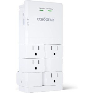 ECHOGEAR 6 AC & 1080焦耳 防浪涌插座 UL认证
