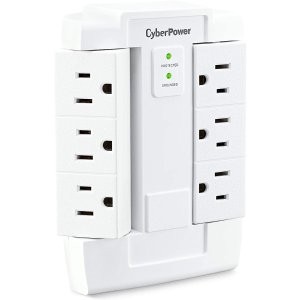 CyberPower CSB600WS 6口 可旋转 电涌保护插座