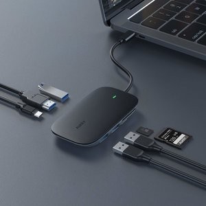 AUKEY 7合1 USB-C扩展坞 支持 100W PD 充电