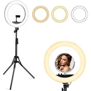 VicTsing 18" LED 补光灯 可调色温 带三脚架和手机支架