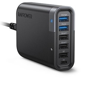 RAVPower 60W 6口 USB-C PD 充电器