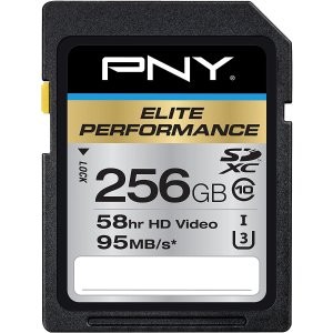 PNY 256GB Elite Performance C10 U3 SDXC 存储卡