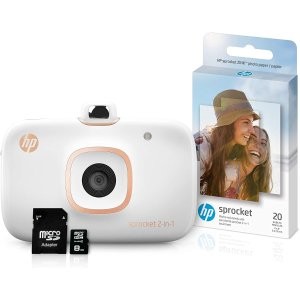 HP Sprocket 2合1拍立得打印机 + 20张相纸 + 8GB 储存卡