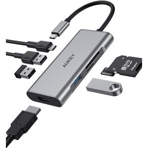 AUKEY USB-C 7合1扩展坞 支持100W PD充电