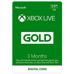 Xbox Live 金会员 数字下载版 买3个月送3个月