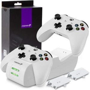 Fosmon Xbox控制器充电底座 + 2x1000mAh电池