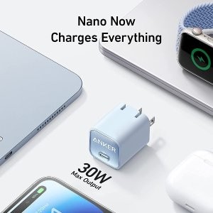 史低价：Anker USB C GaN 30W PIQ 3.0可折叠 快速充电头 四色可选